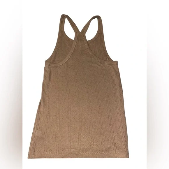 AERIE American Eagle Tan Peek Hole Design Racer Back Soft Tank XS - Picture 4 of 4